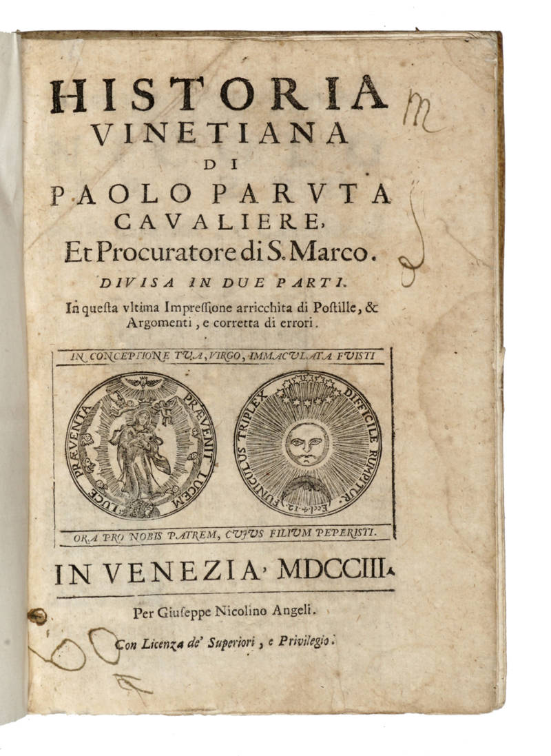 Historia Vinetiana, divisa in due parti. Historia Vinetiana, divisa in due parti.