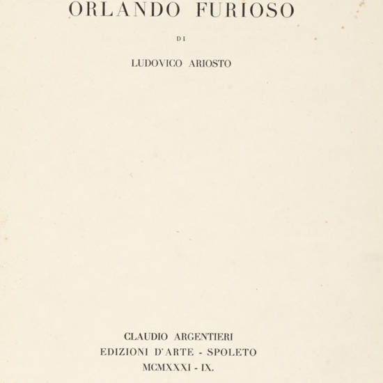 Orlando Furioso. Orlando Furioso.