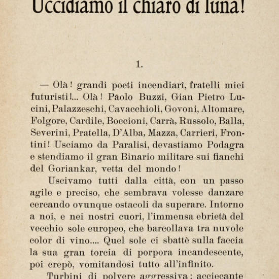 Uccidiamo il chiaro di luna !