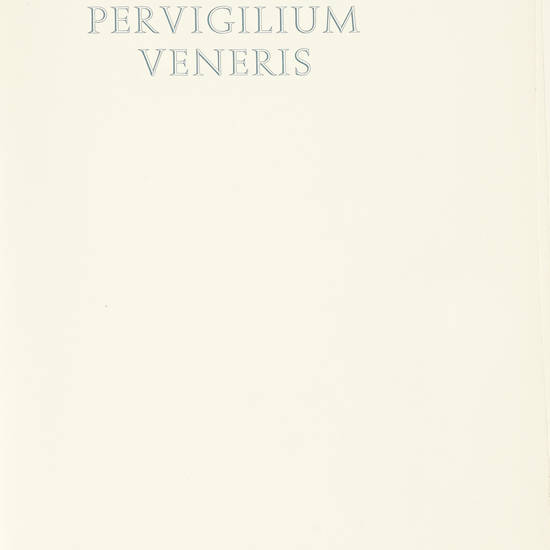 Pervigilium Veneris.
