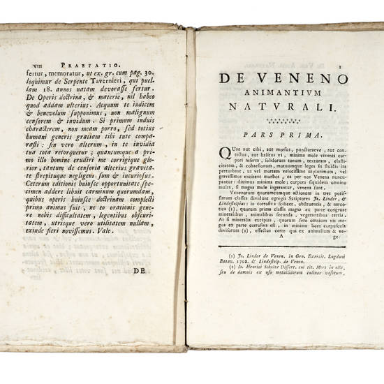 De veneno animantium naturali adquisito tractatus...Editio italica secunda emendatior et auctior. De veneno animantium naturali adquisito tractatus...Editio italica secunda emendatior et auctior.