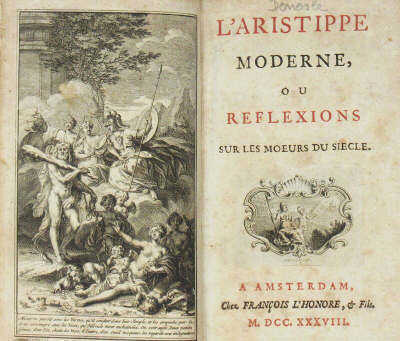 L'Aristippe moderne, ou Reflexions sur les moeurs du siècle. L'Aristippe moderne, ou Reflexions sur les moeurs du siècle.
