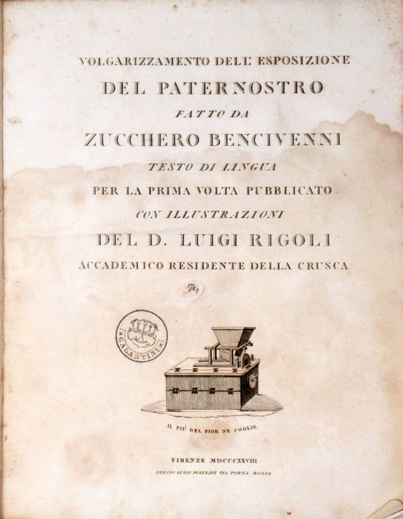 Volgarizzamento dell'Esposizione del Pater Nostro...
