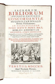 Sacrorum Bibliorum vulgatae editionis concordantiae...Recensitae, atque emendatae: primum à Francisco Luca...V.D. Huberti Phalesii.