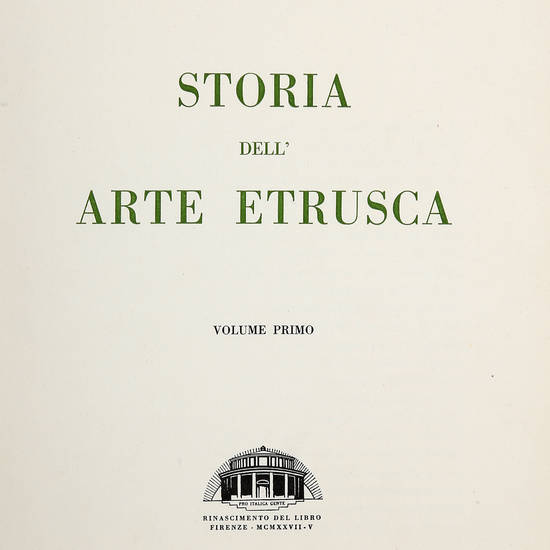 Storia dell'arte etrusca.