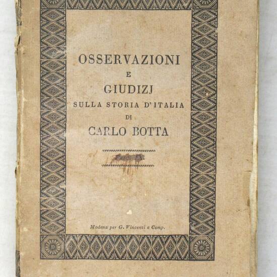 Osservazioni e giudizj sulla storia d'Italia.