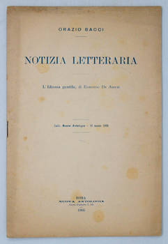 Notizia letteraria. L'idioma gentile di Edmondo de Amicis.