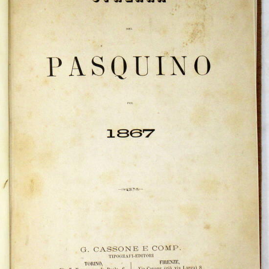 STRENNA del Pasquino pel 1867.