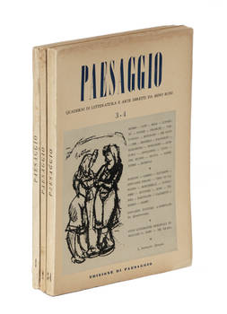 PAESAGGIO. Quaderni di letteratura e arte diretti da Mino Rosi.