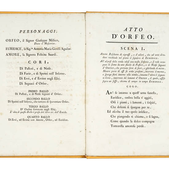 Le Feste d'Apollo, celebrate sul Teatro di Corte nell'Agosto del MDCCLXIX. Per le Auguste seguite Nozze tra Il Real Infante Don Ferdinando e La R. Arciduchessa Infanta Maria Amalia.