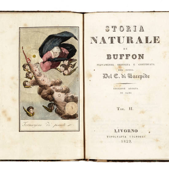 Storia naturale di Buffon, nuovamente ordinata e continuata per opera del C. di Lacepède. Edizione adorna di Rami.
