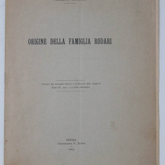 Origine della famiglia Rodari.