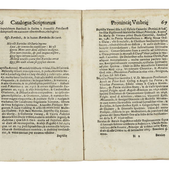 Bibliotheca Umbriae sive Scriptoribus Provinciae Umbriae...Volumen Primum. (Unico pubblicato).