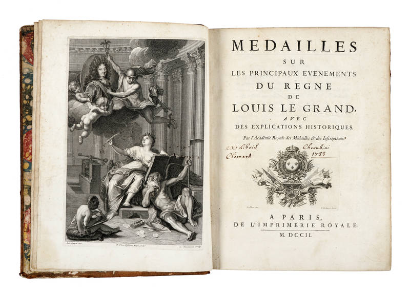 MEDAILLES sur les principaux evenements du Regne de Louis le Grand, avec des explications historiques. Par l'Acadèmie royale des Mèdailles & des Inscriptions. MEDAILLES sur les principaux evenements du Regne de Louis le Grand, avec des explications historiques. Par l'Acadèmie royale des Mèdailles & des Inscriptions.