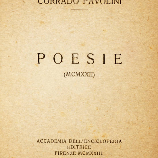Poesie (MCMXXII). Poesie (MCMXXII).
