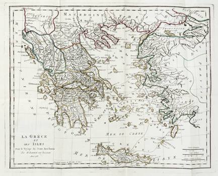 Recueil de cartes geographiques, plans, vues et maedailles de l'ancienne Grece, relatifs au voyage de jeune Anarcharsis....