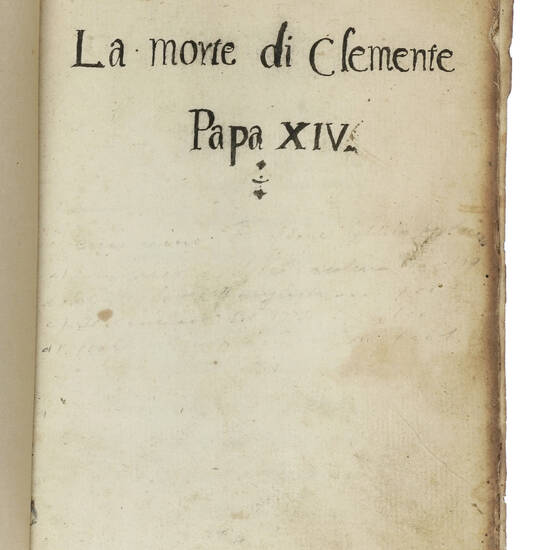 Zibaldone popolaresco. Contiene: 1) Per la morte di Clemente Papa XIV. Sonetti e rime anche in latino. 2) Il Conclave del 1774. Dramma per musica da recitarsi nel Teatro delle Dame nel Carnevale del 1775. Dedicato alle medesime Dame in Roma. Per il Kracas Zibaldone popolaresco. Contiene: 1) Per la morte di Clemente Papa XIV. Sonetti e rime anche in latino. 2) Il Conclave del 1774. Dramma per musica da recitarsi nel Teatro delle Dame nel Carnevale del 1775. Dedicato alle medesime Dame in Roma. Per il Kracas