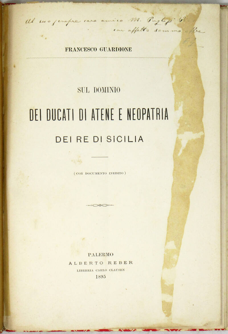 Sul dominio dei ducati di Atene e Neopatria dei re di Sicilia. Con documento inedito.