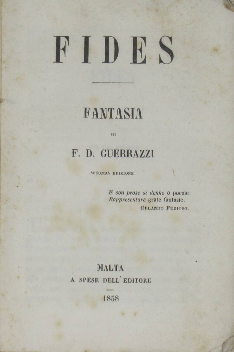 Fides, Fantasia. Seconda edizione.