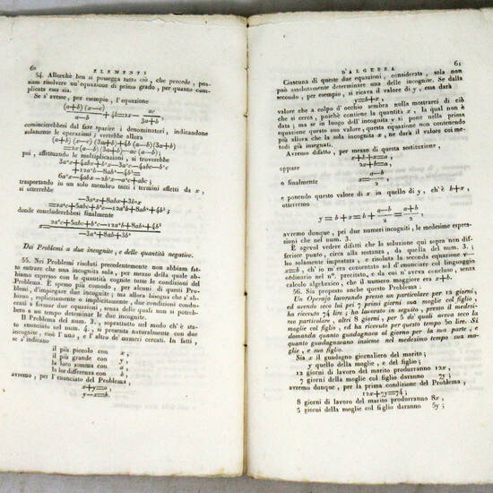 Elementi di algebra. Prima edizione napoletana.