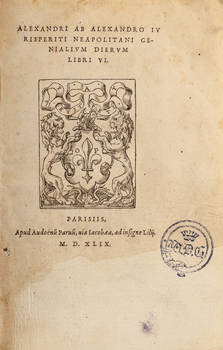 Genialium Dierum Libri VI.