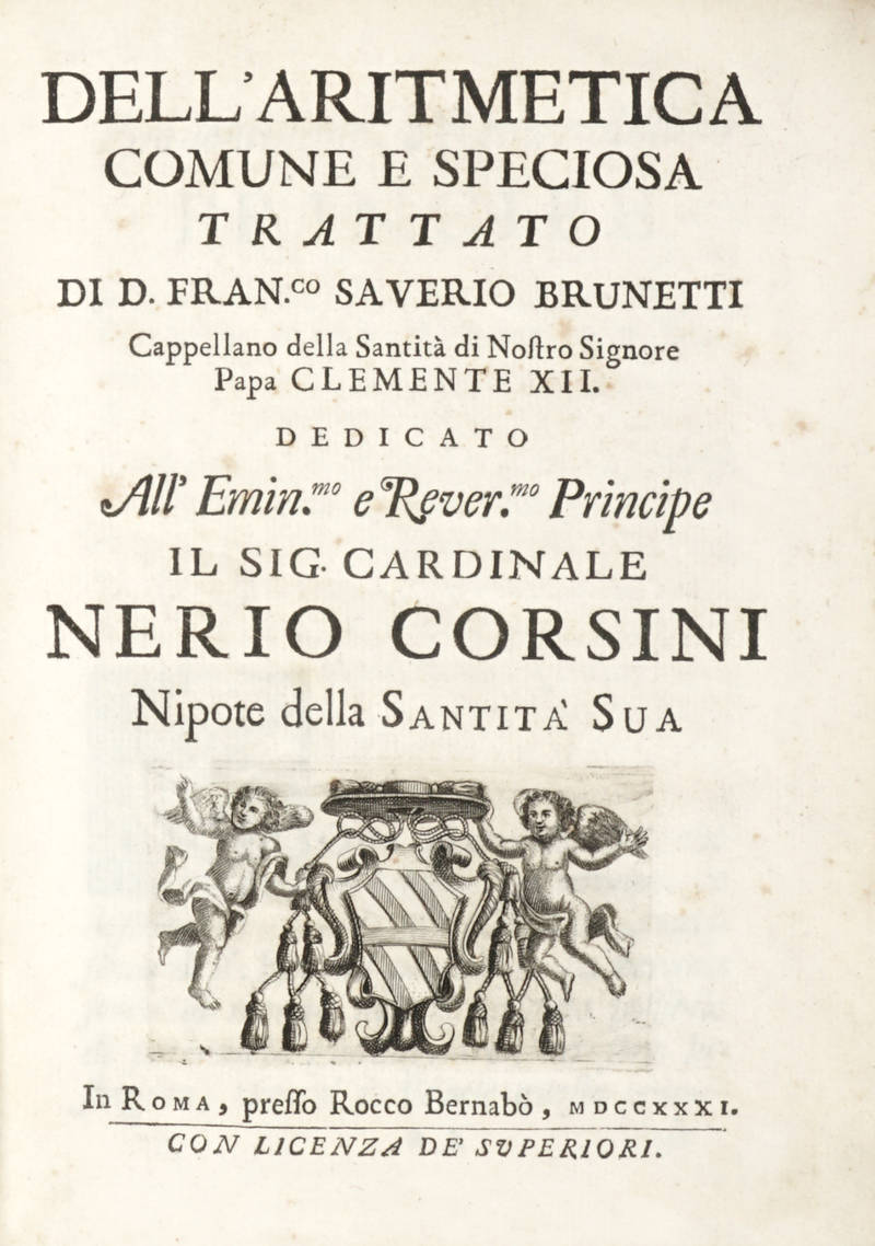 Dell'aritmetica comune e speciosa. Trattato...