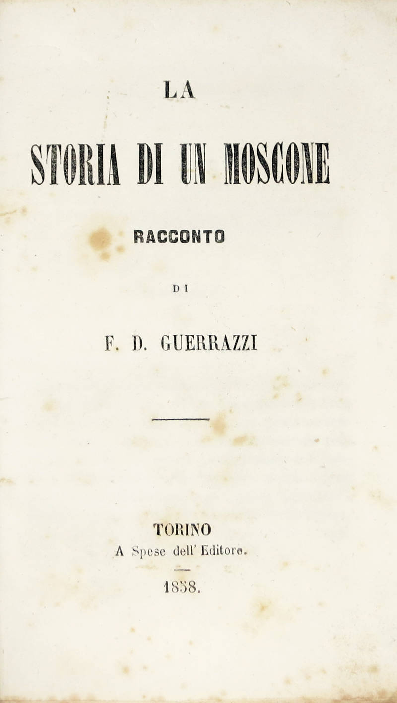 La storia di un moscone. Racconto. La storia di un moscone. Racconto.