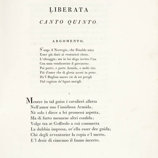 La/ Gerusalemme/ Liberata/ Di/ Torquato/ Tasso/ Tomo I. La/ Gerusalemme/ Liberata/ Di/ Torquato/ Tasso/ Tomo I.