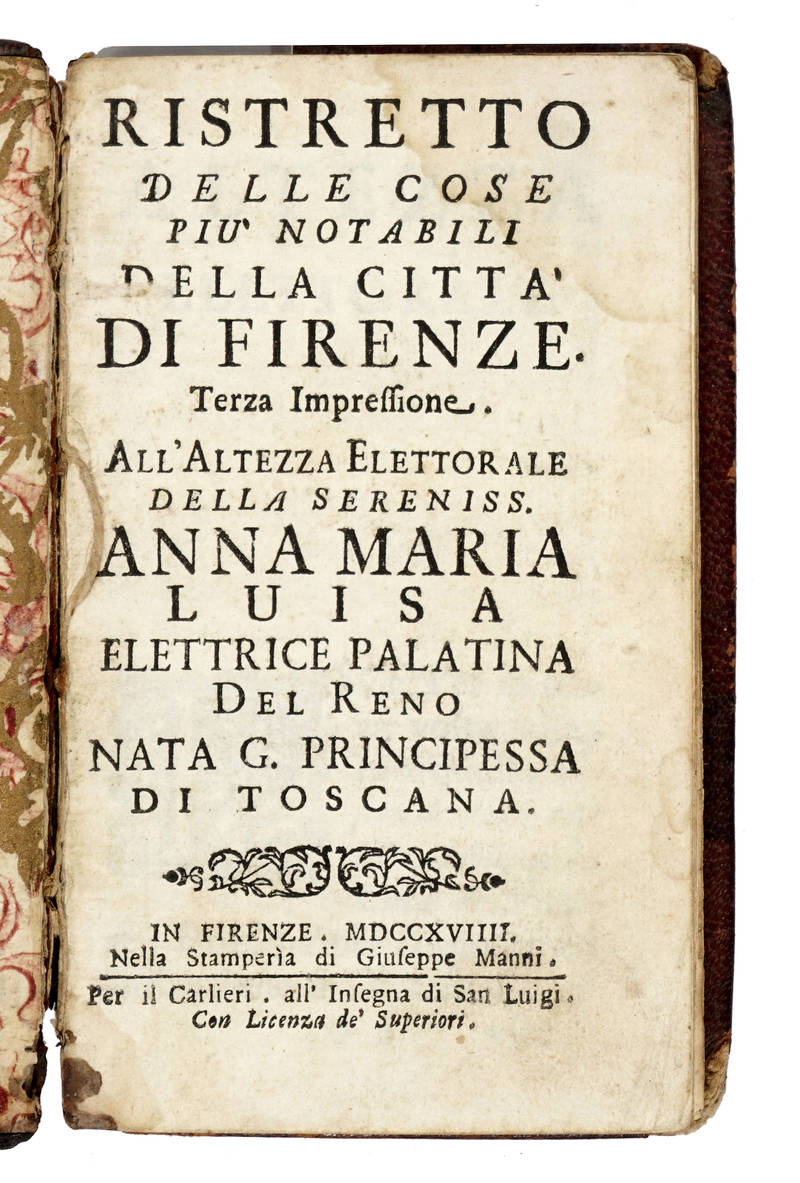 Ristretto delle cose più notabili della città di Firenze. Terza impressione.