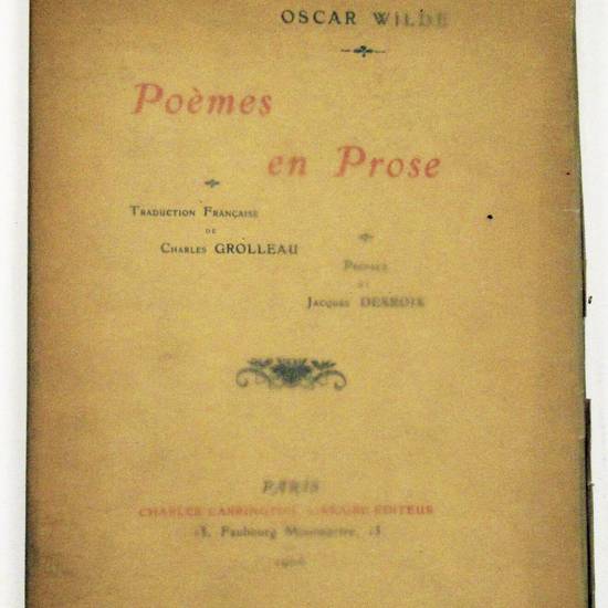 Poèmes en prose. Traduction française de Charles Grolleau.