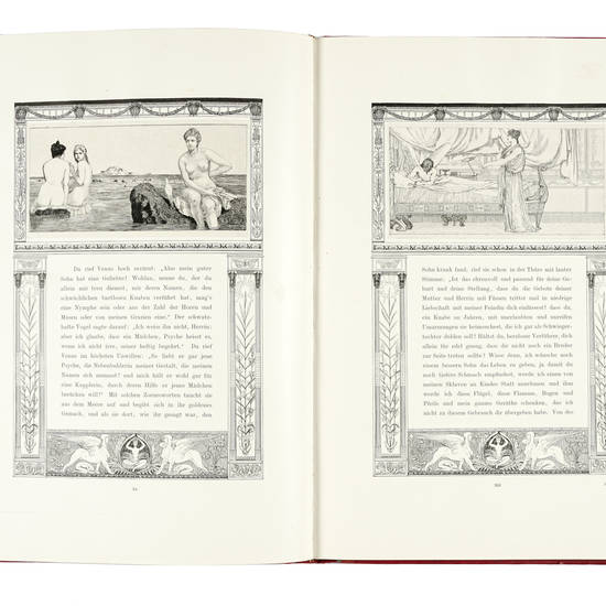 Amor und Psyche. Ein Märchen des Apulejus. Aus dem Lateinischen von Reonhold Jachmann. Illustrirt in 46 Original-Radirungen und Ornamentiert von Max Klinger. (E.-F. Opus 5).
