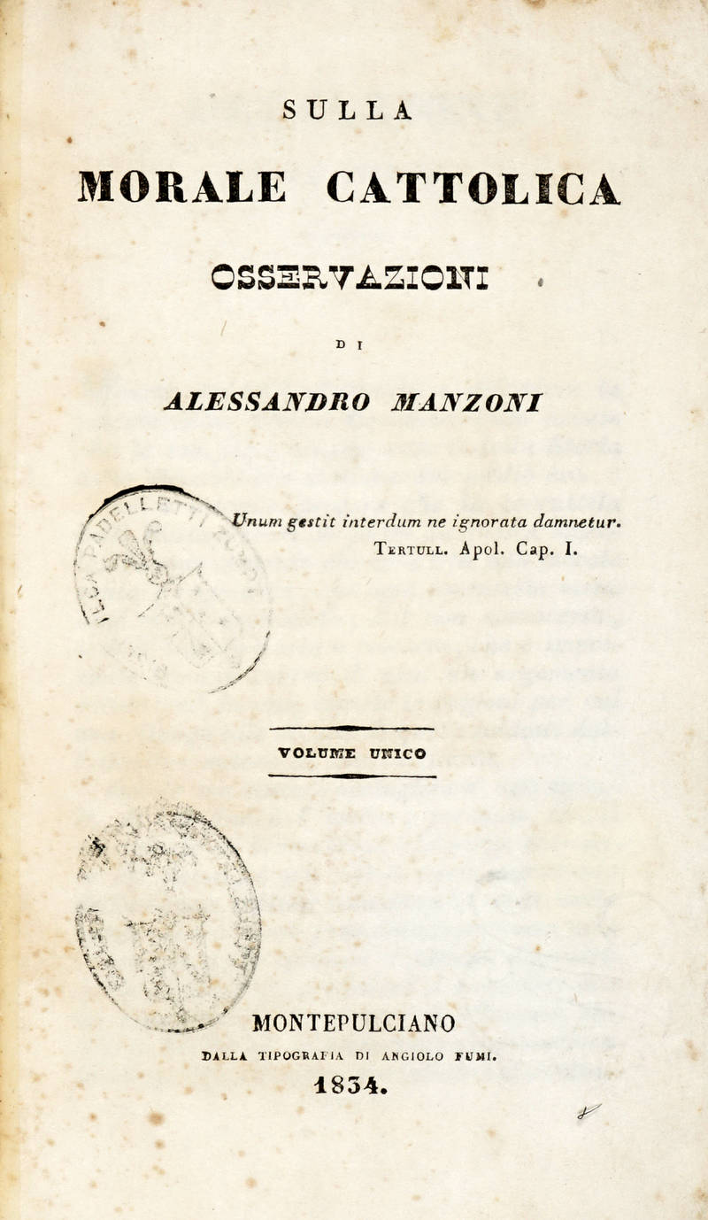 Sulla morale cattolica. Osservazioni di A.M...