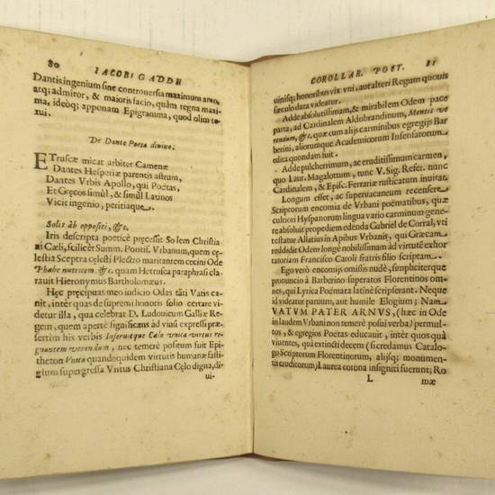 Corollarium Poeticum scil. poematia, notae, explicationes allegoricae olim conscriptae.