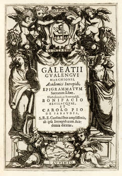 Sonetti sacri...(Segue:) Epigrammatum Sacrarum Liber.
