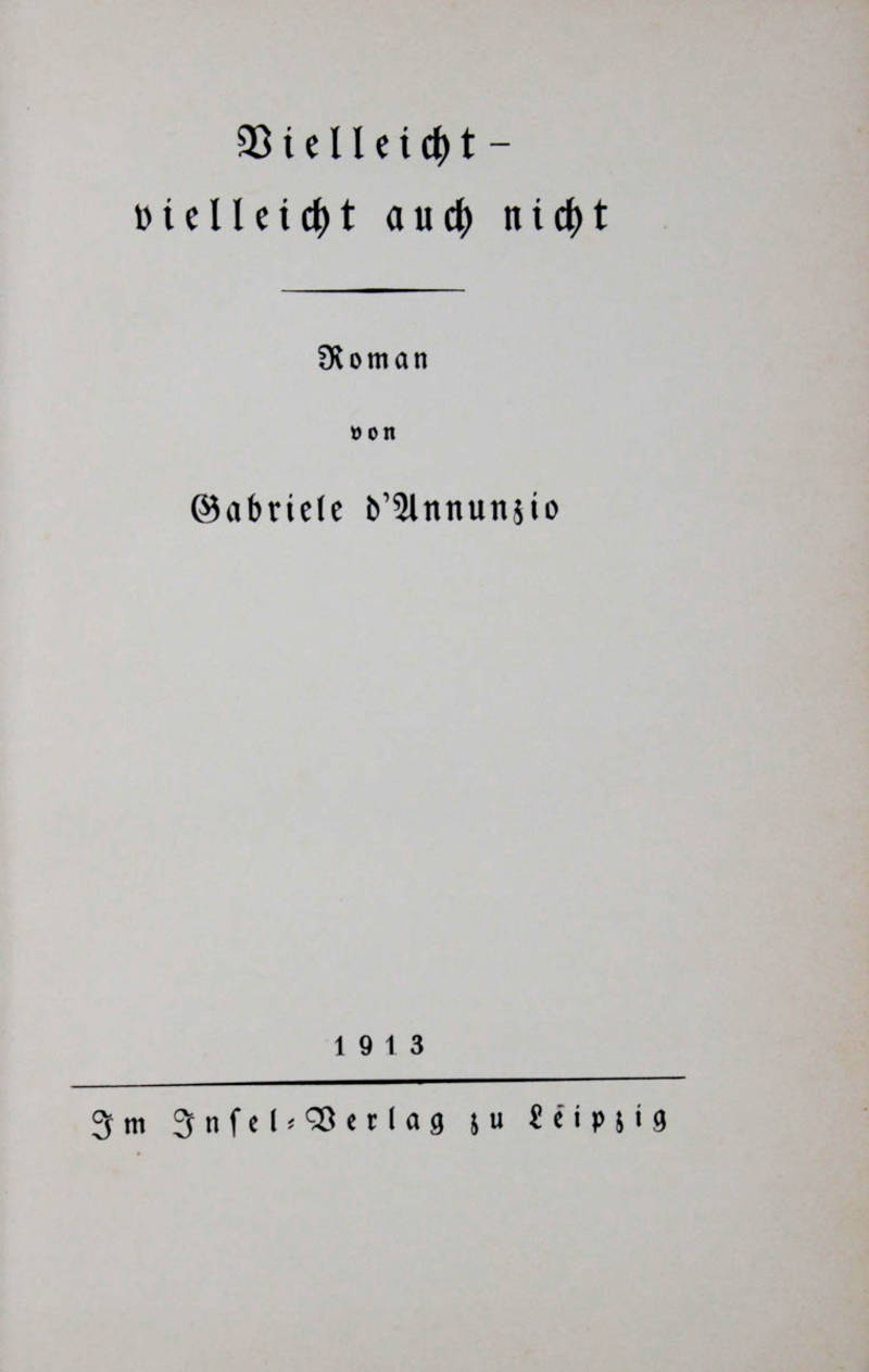 Vielleicht vielleicht auch nicht. Roman.