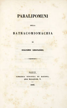 Paralipomeni della Batracomiomachia.