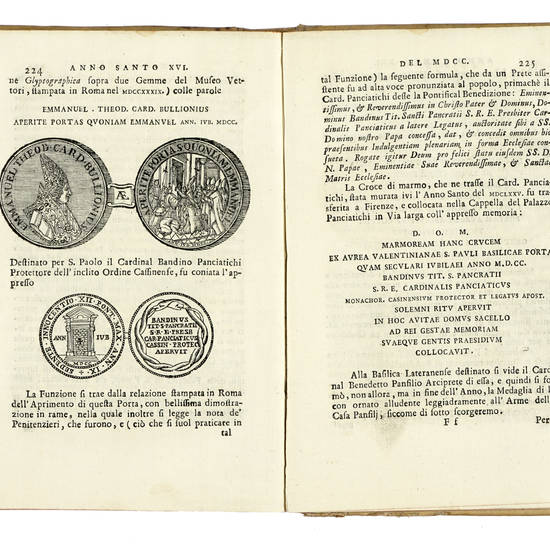 Istoria degli Anni Santi dal loro principio fino al presente del MDCCL. Tommaso Maria Alfani..., con aggiunte notabili del medesimo di memorie, d'iscrizioni, di medaglie.