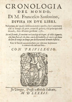 Cronologia del Mondo, divisa in due libri...