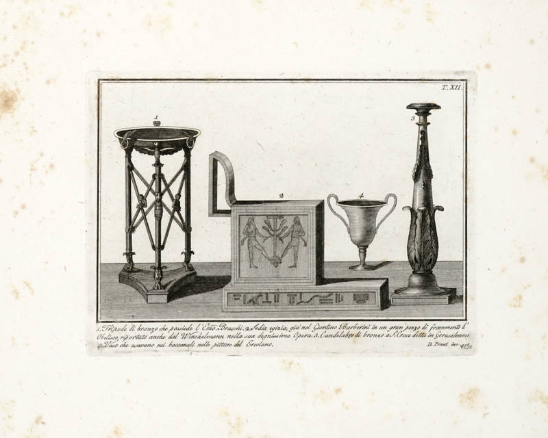 Nuova raccolta rappresentante i costumi religiosi civili militari degli Antichi Egiziani, Etruschi, Greci e Romani. Tratti dagli antichi Monumenti per uso de' Professori delle Belle Arti, disegnata ed incisa in rame da Domenico Pronti.