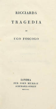 Ricciarda. Tragedia.