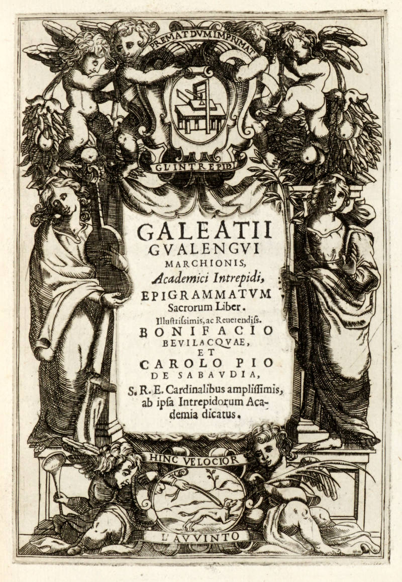 Sonetti sacri...(Segue:) Epigrammatum Sacrarum Liber.