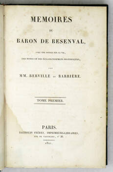 Mémoires du baron de Besenval...
