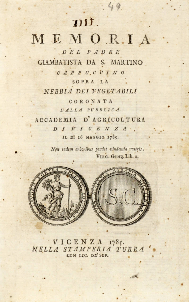 Memoria sopra la nebbia dei vegetabili...