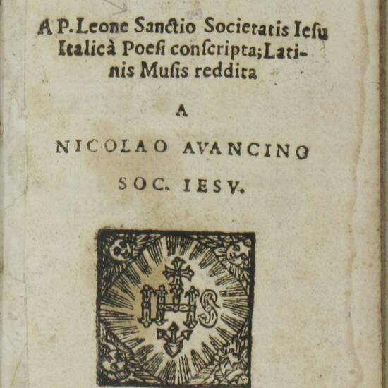 David de Golia Victor. A.P. Leone Sanctio Societatis Iesu Italicaà Poesi conscripta; Latinis Musis reddita. David de Golia Victor. A.P. Leone Sanctio Societatis Iesu Italicaà Poesi conscripta; Latinis Musis reddita.