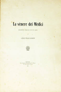 La vènere dei Medici. Bozzetto poetico in un atto.