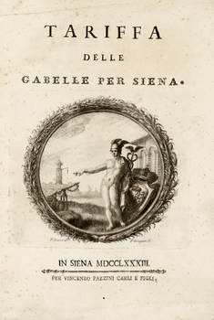 Tariffa delle Gabelle per Siena.