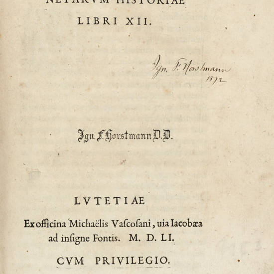 Petri Bembi Cardinalis / Viri Clasiss. Rerum Ve- / netarum Historiae / Libri XII.