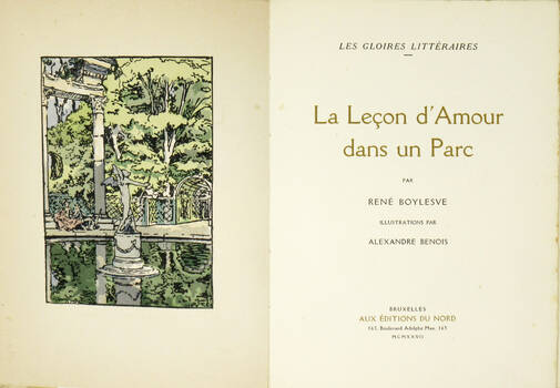 La Leçon d'Amour dans un Parc. Illustrations par Alexandre Benois.