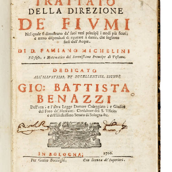 Trattato della direzione de' fiumi nel quale si dimostrano da' suoi veri principij i modi più sicuri, e meno dispendiosi di riparare à danni, che sogliono farsi dall'acque. Trattato della direzione de' fiumi nel quale si dimostrano da' suoi veri principij i modi più sicuri, e meno dispendiosi di riparare à danni, che sogliono farsi dall'acque.