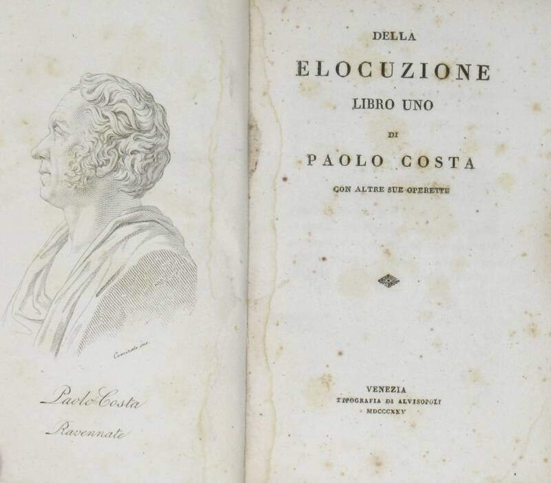 Della elocuzione. Libro uno...con altre sue operette.